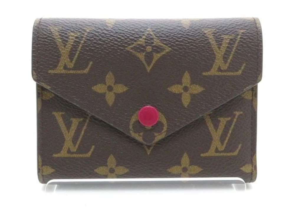 LOUIS VUITTON Wallet Portefeuille Vactrice Monogram Fuschia Pink